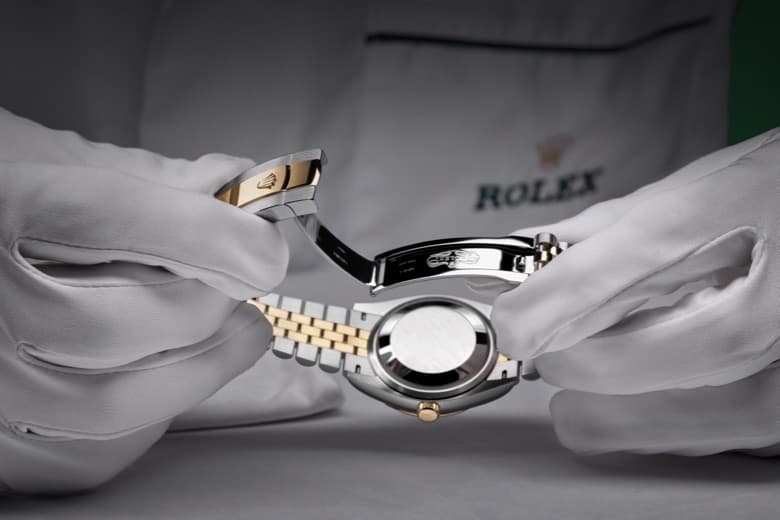Rolex watch servicing by watchmaker