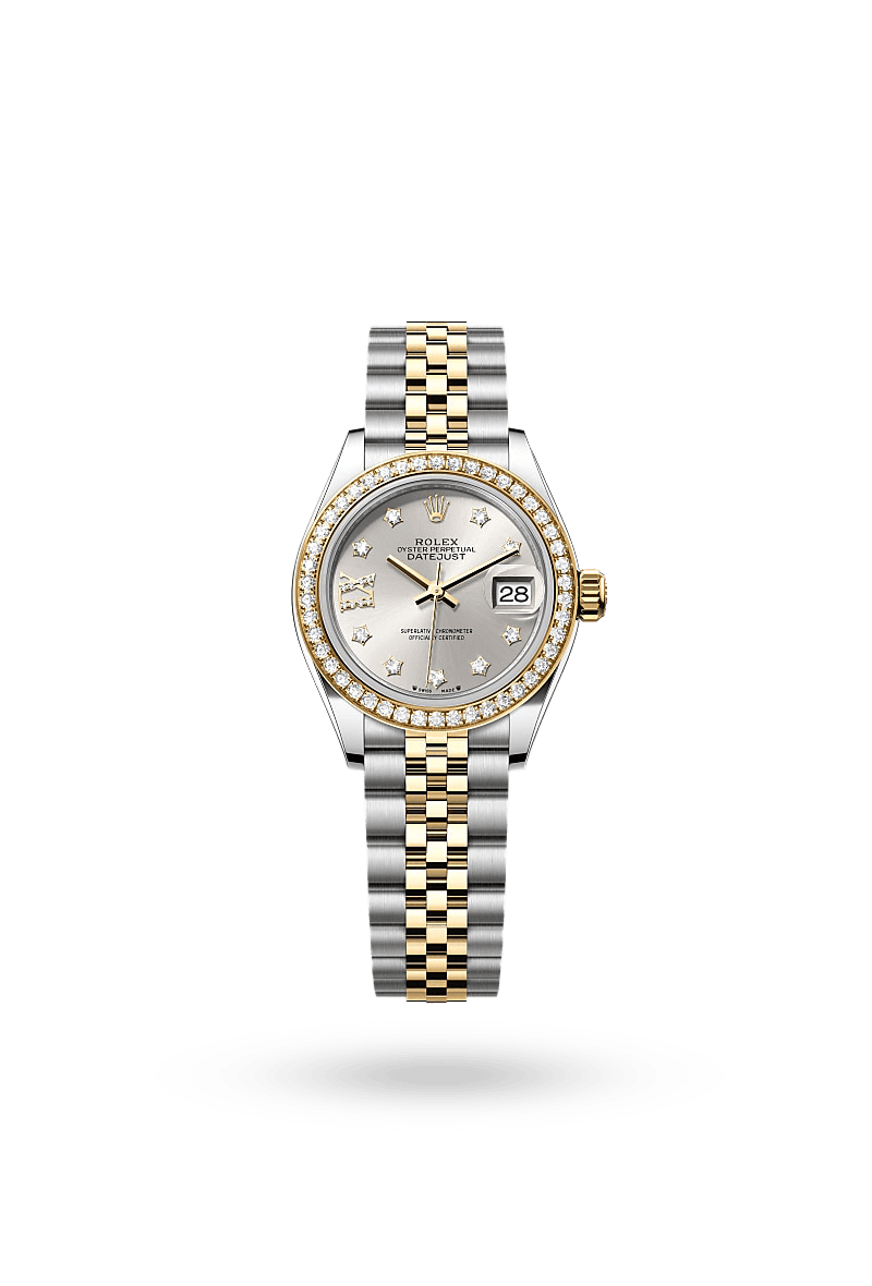 Rolex Lady-Datejust - Oyster, 28 mm, Oystersteel, yellow gold and diamonds