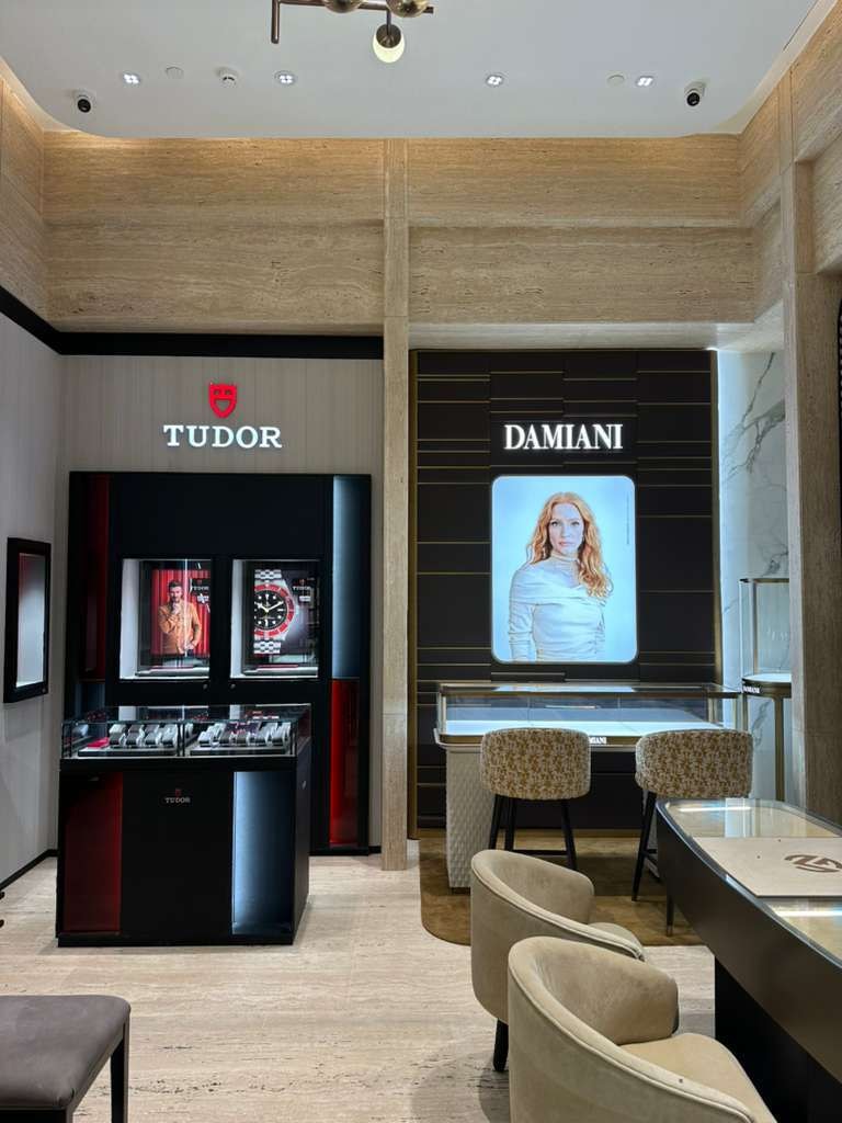 Infinity Timeless Chennai — TUDOR watch display cases inside the authorised retailer boutique