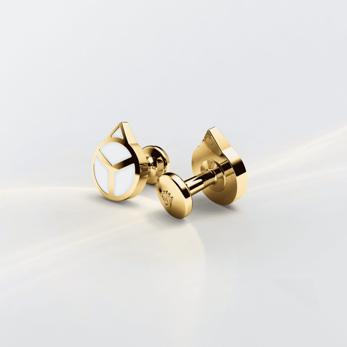 Rolex Hand cufflinks in yellow gold