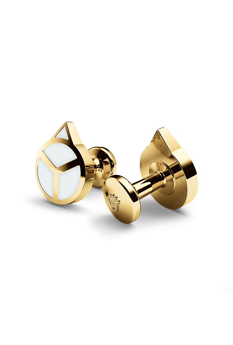 Rolex Hand cufflinks in yellow gold