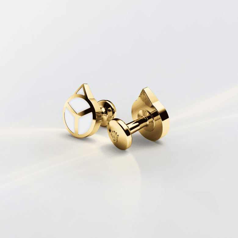 Rolex Hand cufflinks in yellow gold