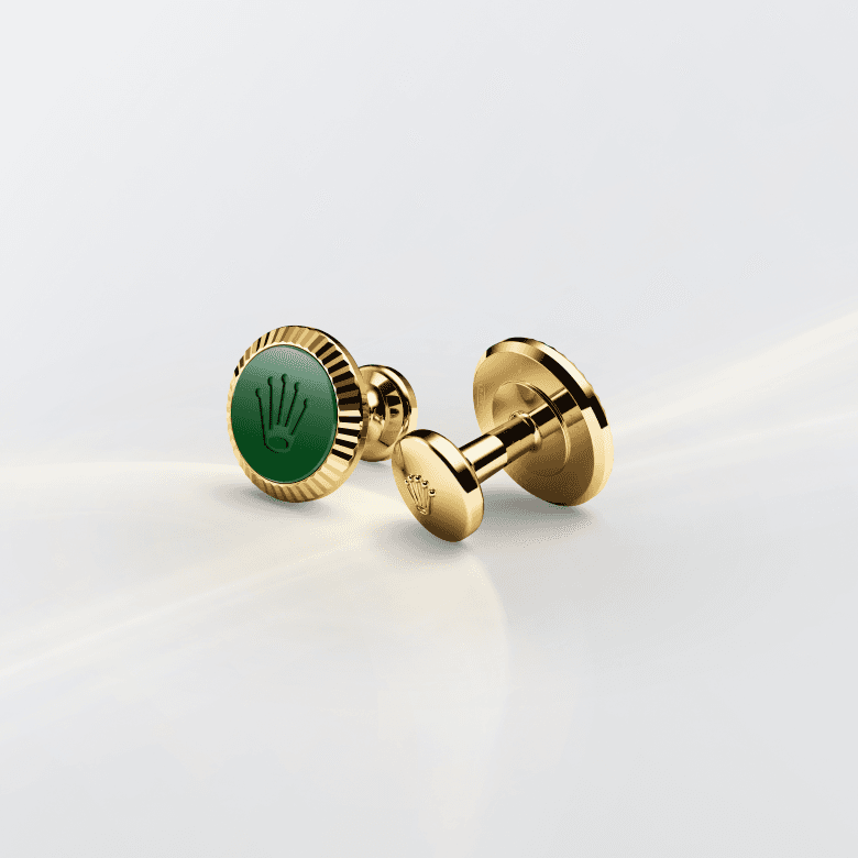 Rolex Fluted cufflinks in yellow gold