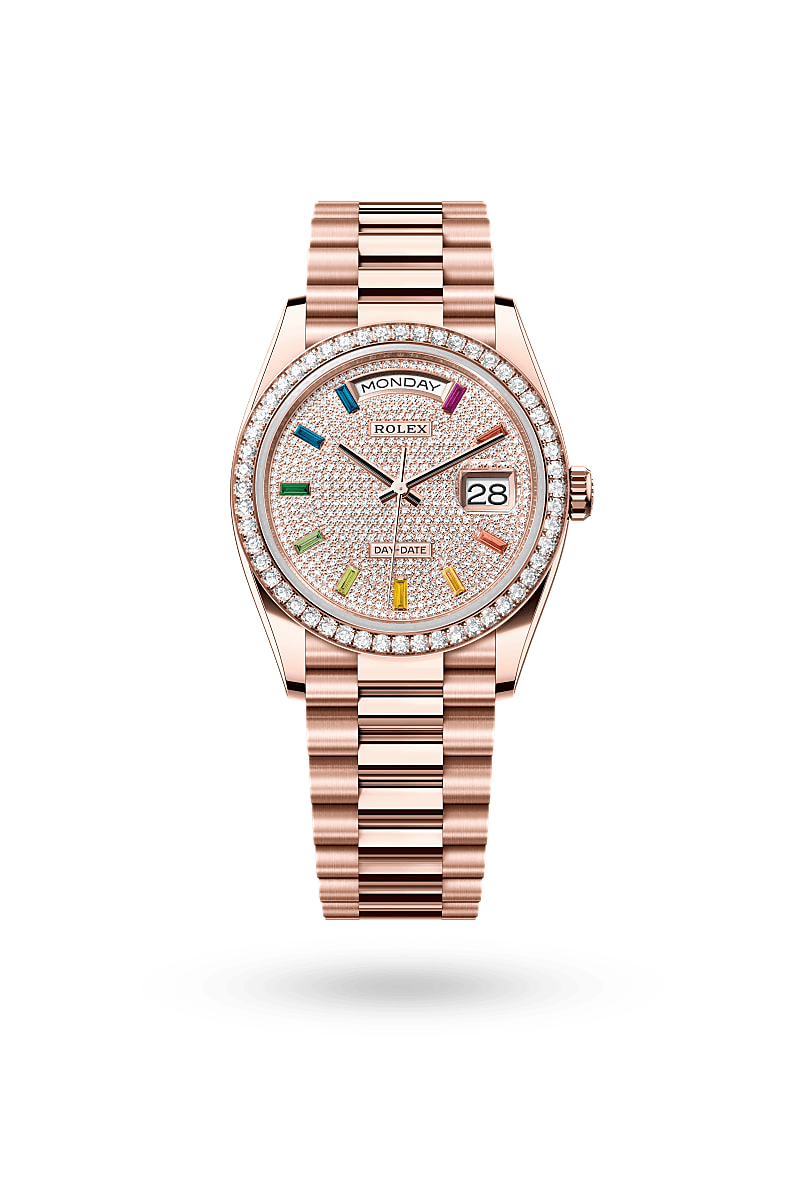 Rolex Day-Date 36 - Oyster, 36 mm, Everose gold and diamonds